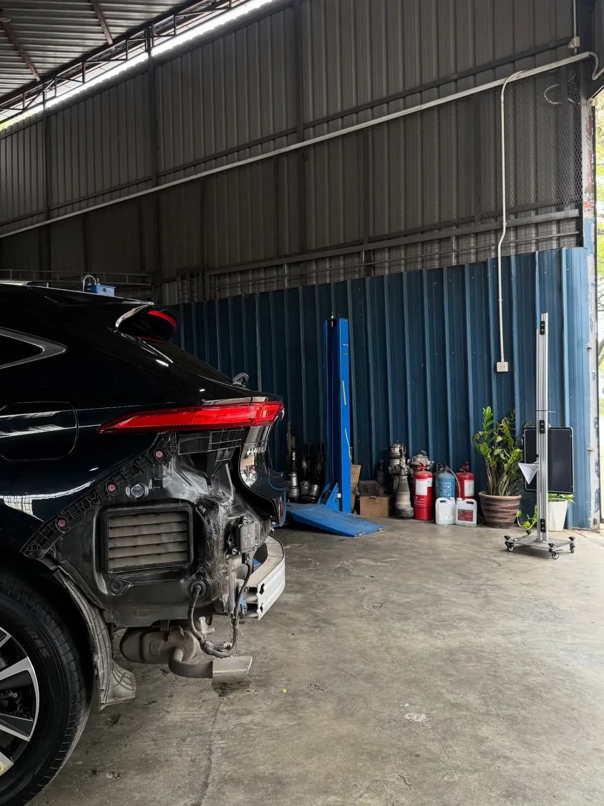 Toyota Harrier — Front Radar & Blind Spot System Calibration — workshop photograph 4 of 6