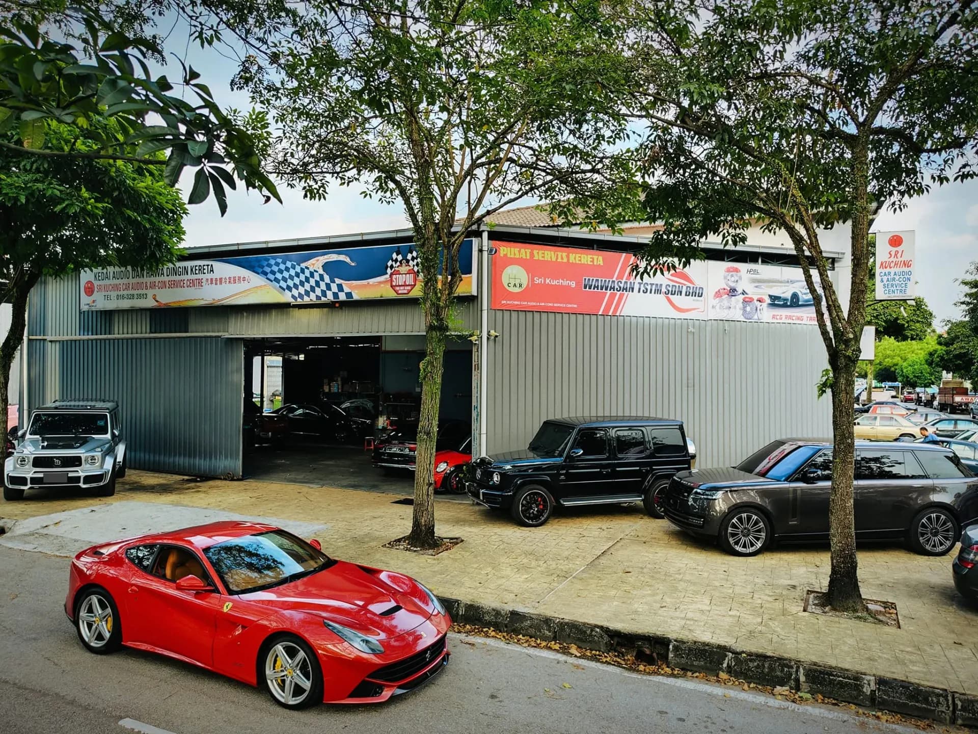 Sri Kuching Car Audio & Air Cond Service Centre workshop in Taman Mastiara, Kuala Lumpur