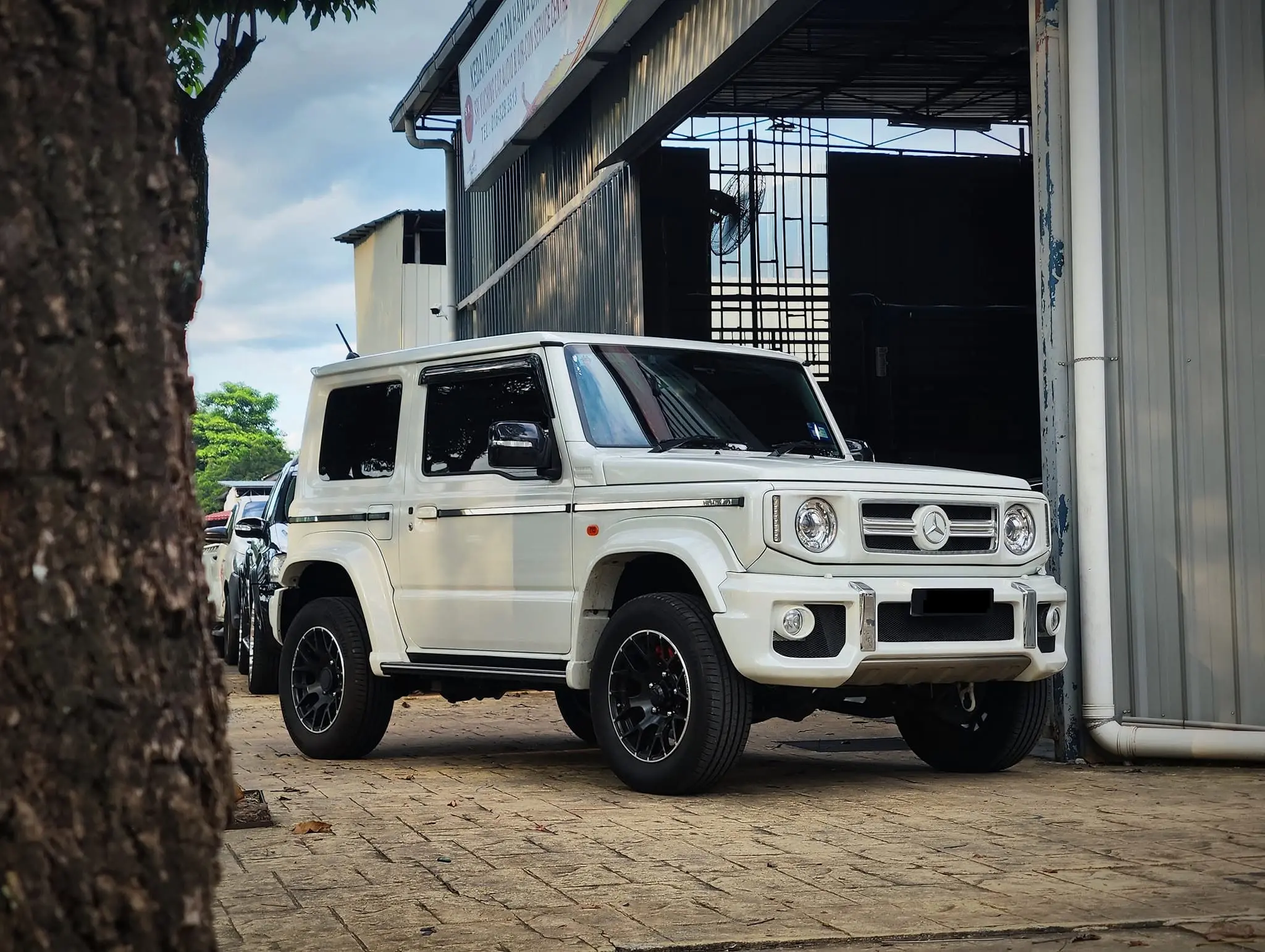 Custom Suzuki Jimny G-Wagon conversion at Sri Kuching workshop Kuala Lumpur